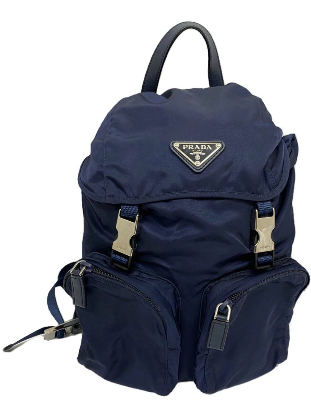 Prada Backpack Daybag Rucksack Navy Blue